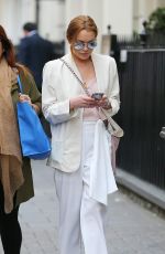 LINDSAY LOHAN Out Shopping at Bond Street in London 04/24/2015