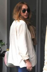 LINDSAY LOHAN Out Shopping in Milan 04/28/2015
