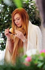 LINDSAY LOHAN Shopping in Milan 04/28/2015