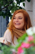 LINDSAY LOHAN Shopping in Milan 04/28/2015