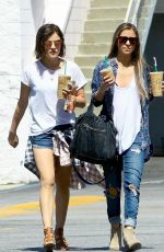 LUCY HALE in Jeans Shorts Out in West Hollywood