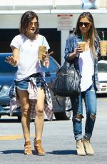 LUCY HALE in Jeans Shorts Out in West Hollywood