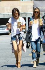 LUCY HALE in Jeans Shorts Out in West Hollywood