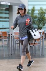 LUCY HALE Leaves a Gym in West Hollywood