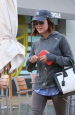 LUCY HALE Leaves a Gym in West Hollywood