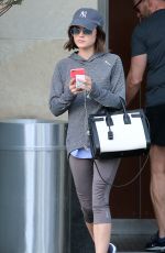 LUCY HALE Leaves a Gym in West Hollywood