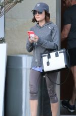 LUCY HALE Leaves a Gym in West Hollywood