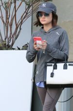 LUCY HALE Leaves a Gym in West Hollywood