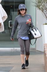 LUCY HALE Leaves a Gym in West Hollywood