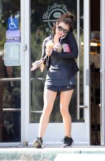 LUCY HALE Leaves Coffee Bean in Studio City 04/28/2015
