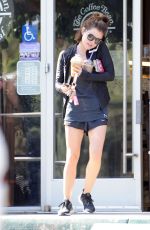 LUCY HALE Leaves Coffee Bean in Studio City 04/28/2015