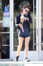 LUCY HALE Leaves Coffee Bean in Studio City 04/28/2015