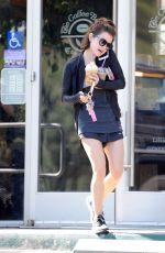 LUCY HALE Leaves Coffee Bean in Studio City 04/28/2015