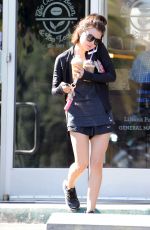 LUCY HALE Leaves Coffee Bean in Studio City 04/28/2015