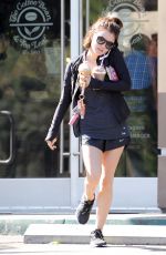 LUCY HALE Leaves Coffee Bean in Studio City 04/28/2015