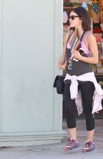 LUCY HALE Out Shopping at paper Source in Studio City
