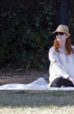 MARCIA CROSS at a Park in Beverly Hills 04/18/2015