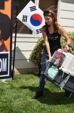 MARIA MENOUNOS at Beagle Freedom Project in Valley Village