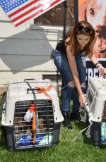 MARIA MENOUNOS at Beagle Freedom Project in Valley Village