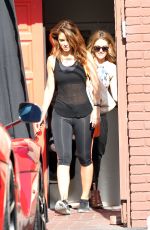 MARIA MENOUNOS in Leggings Leaves DWTS Rhearsals in Hollywood