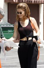 MARIA MENOUNOS in Tank Top Arrives at DWTS Rehearsals in Hollywood 04/19/2015