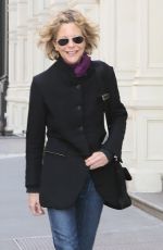 MEG RYAN Out and About in New York 04/22/2015