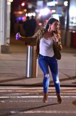 MEGAN FOX on Set if Teenage Mutant Ninja Turtles 2 in New York
