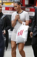 MELANIE BROWN in Tight Mini Dress Shopping at H&M in New York