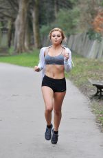 MELISSA REECES Workking Out in Short Shorts and Crop Top