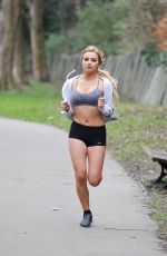 MELISSA REECES Workking Out in Short Shorts and Crop Top