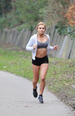 MELISSA REECES Workking Out in Short Shorts and Crop Top