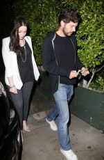MICHELE TRACHTENBERG Leaves at Ago Restaurant in West Hollywood