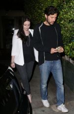 MICHELE TRACHTENBERG Leaves at Ago Restaurant in West Hollywood