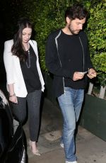 MICHELE TRACHTENBERG Leaves at Ago Restaurant in West Hollywood