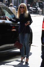 MICHELLE HUNZIKER Arrives at Armani Hotel in Milan
