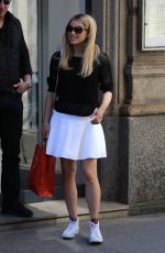 MICHELLE HUNZIKER Out Shopping in Milan 04/22/2015