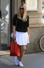 MICHELLE HUNZIKER Out Shopping in Milan 04/22/2015