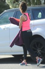 MICHELLE KEEGAN in Tights Leaves a Gym in Essex