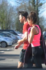 MICHELLE KEEGAN in Tights Leaves a Gym in Essex