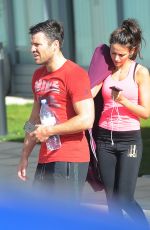 MICHELLE KEEGAN in Tights Leaves a Gym in Essex