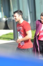 MICHELLE KEEGAN in Tights Leaves a Gym in Essex