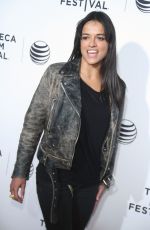 MICHELLE RODRIGUEZ at Live from New York! Premiere at 2015 Tribeca Film Festival in New York