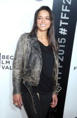 MICHELLE RODRIGUEZ at Live from New York! Premiere at 2015 Tribeca Film Festival in New York