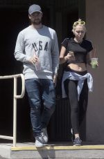 MILEY CYRUS and Patrick Schwarzenegger Out and About in Sherman Oaks