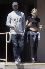 MILEY CYRUS and Patrick Schwarzenegger Out and About in Sherman Oaks