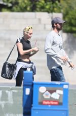 MILEY CYRUS and Patrick Schwarzenegger Out and About in Sherman Oaks