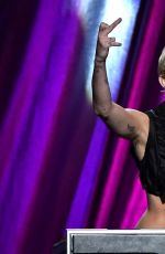 MILEY CYRUS at 30th Annual Rock and Roll Hall of Fame Induction Ceremony