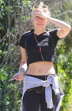 MILEY CYRUS Out Hiking in Los Angeles