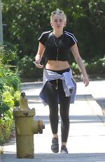 MILEY CYRUS Out Hiking in Los Angeles