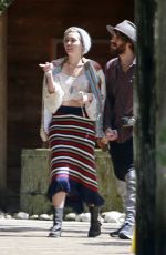 MILEY CYRUS Out Shopping in Big Sur